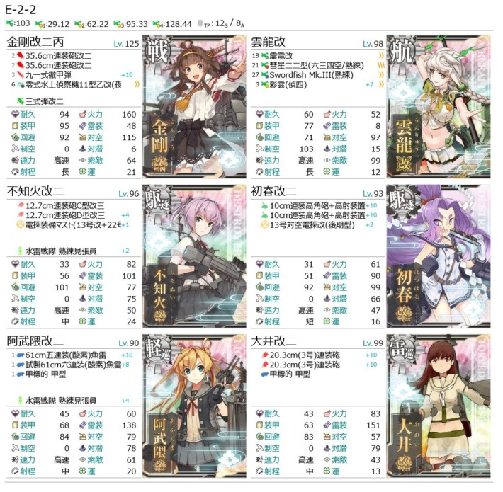 2023年夏イベ『船団護衛！輸送航路防衛戦』 E-2 乙　掘り構成