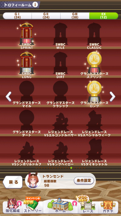 トランセンド全冠(wip)Extra レーストロフィー2